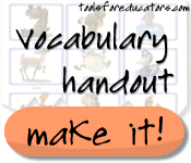 Vocabulary Handout generator