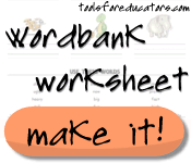 word bank worksheet wizard