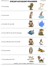 Worksheets For Kindergarten Reading