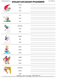 reading and writing worksheets