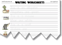 writing worksheet templates